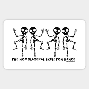 The Homolateral Skeleton Dance v1 black Sticker